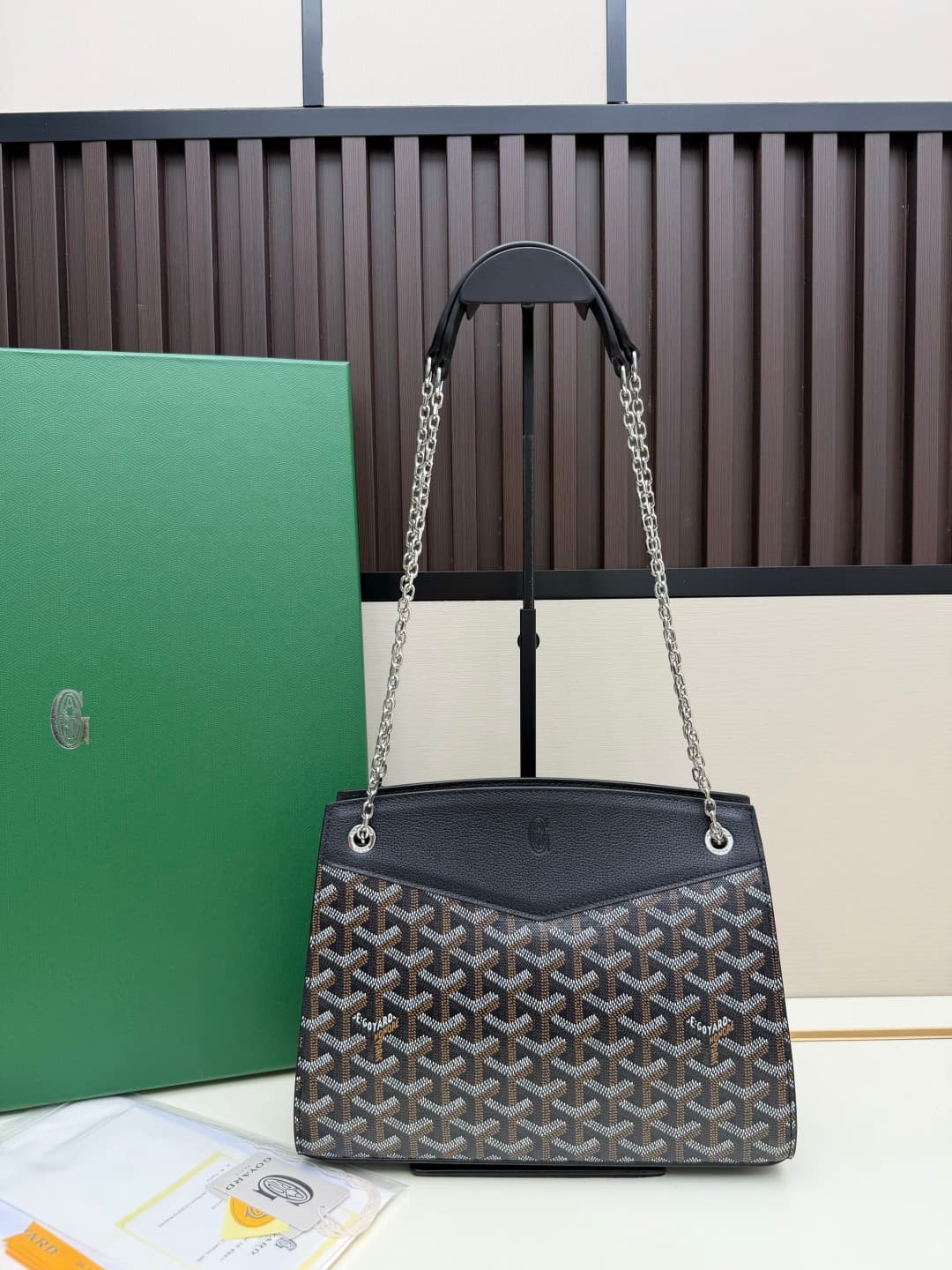 Goyard Rouette Structure bag in Black Goyardine Canvas High