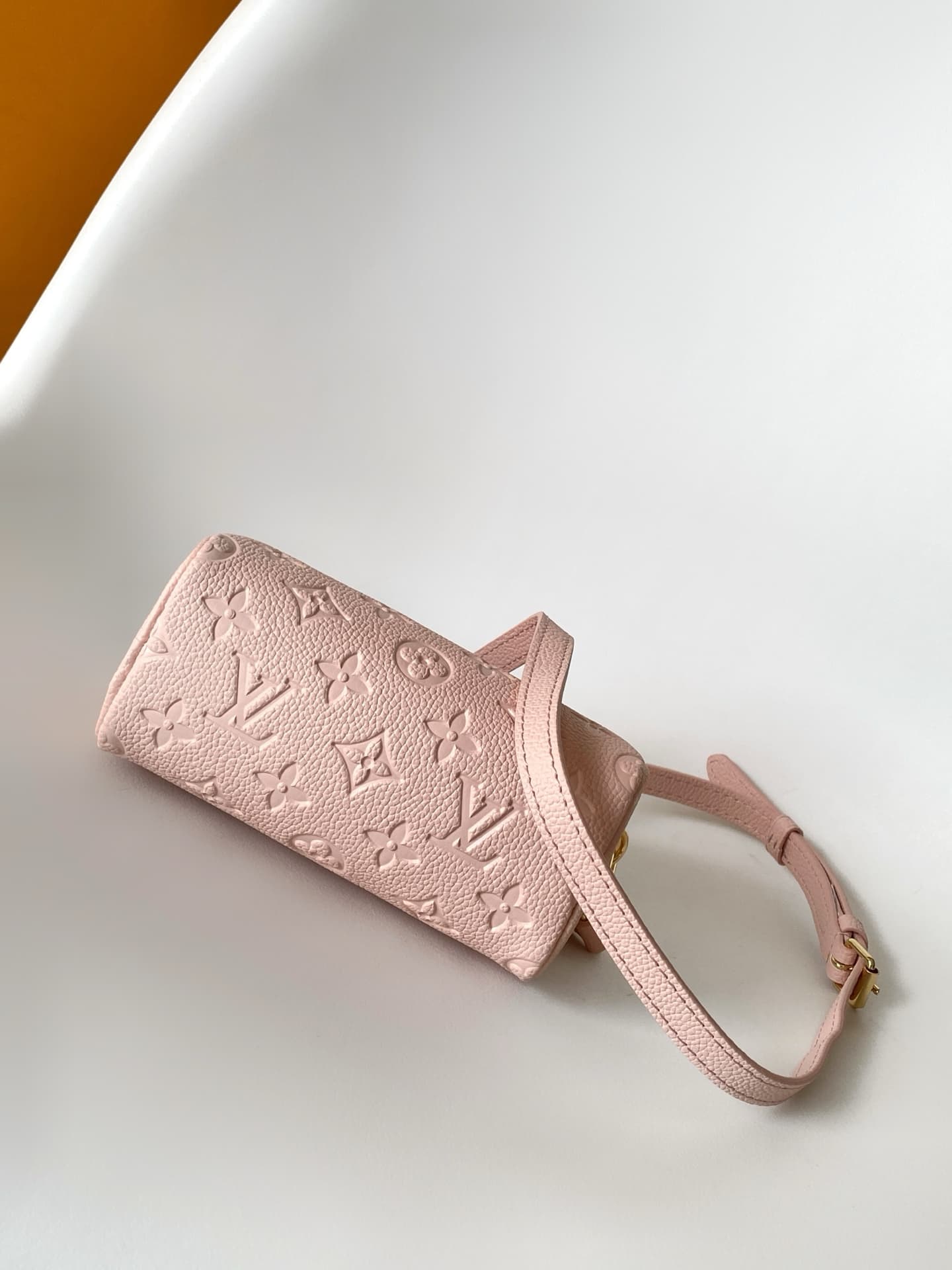 Louis Vuitton Nano Speedy Snowy Pearl Cowhide leather M27107 High