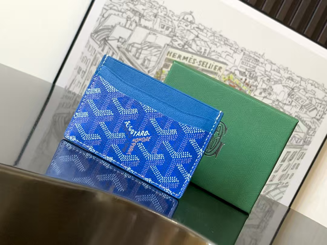 Goyard Saint Sulpice Card Wallet Sky Blue High