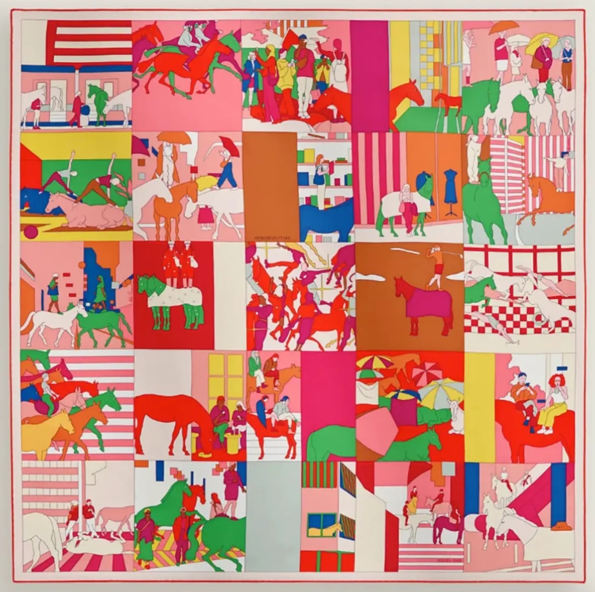 Hermès Mon Cheval et Moi scarf 90