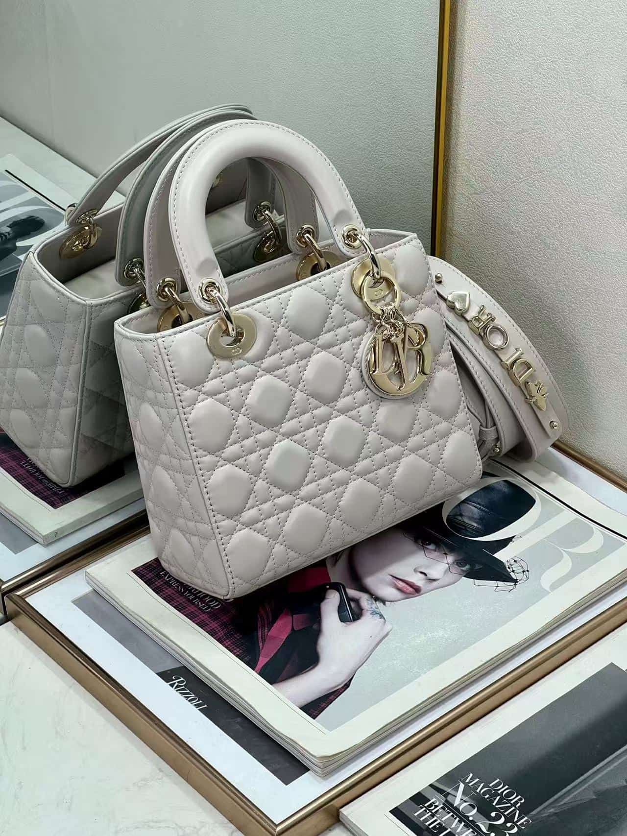 SMALL LADY Dior MY ABCDior BAG Cannage Lambskin High