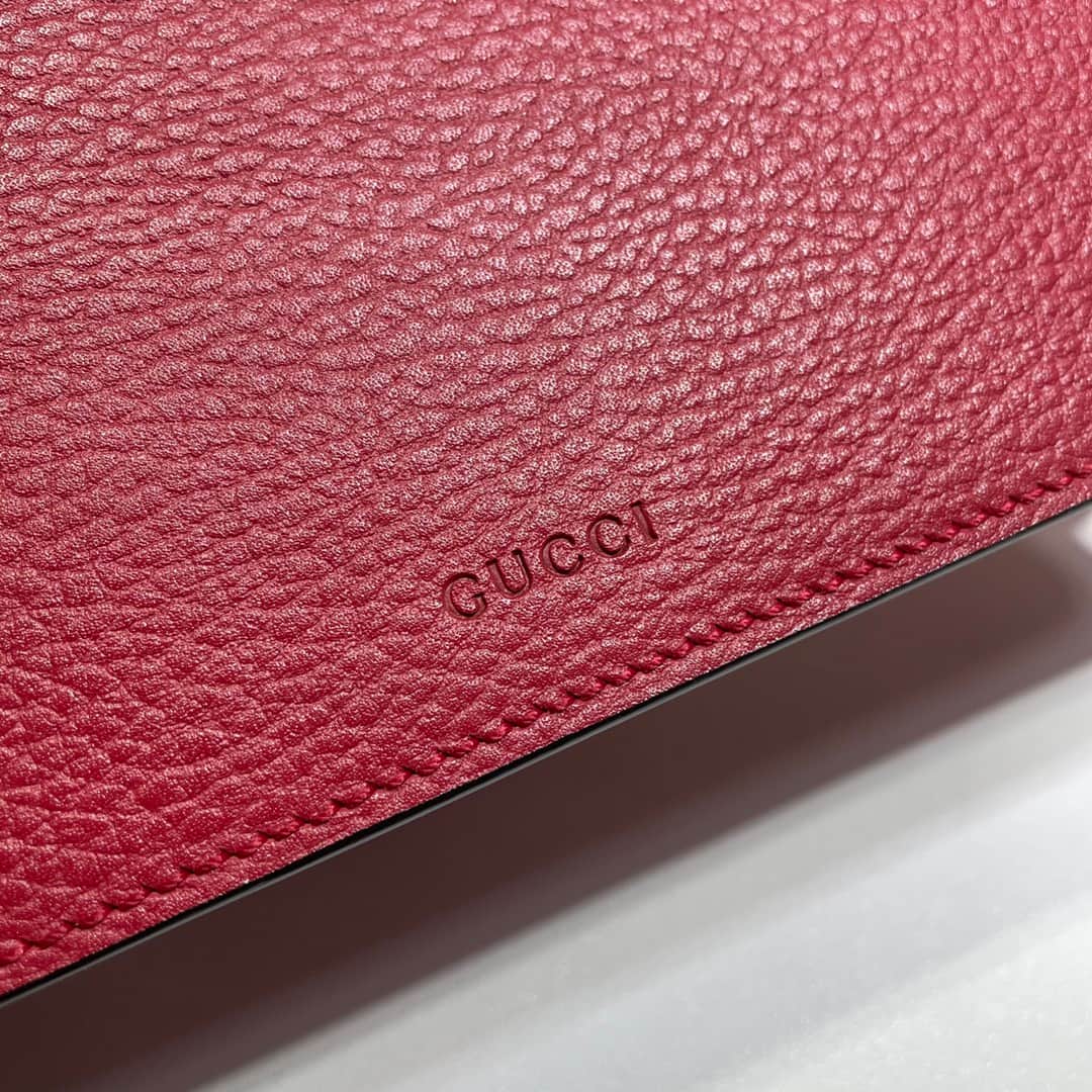 DIONYSUS GG SMALL SHOULDER BAG 400249 Leather Red High