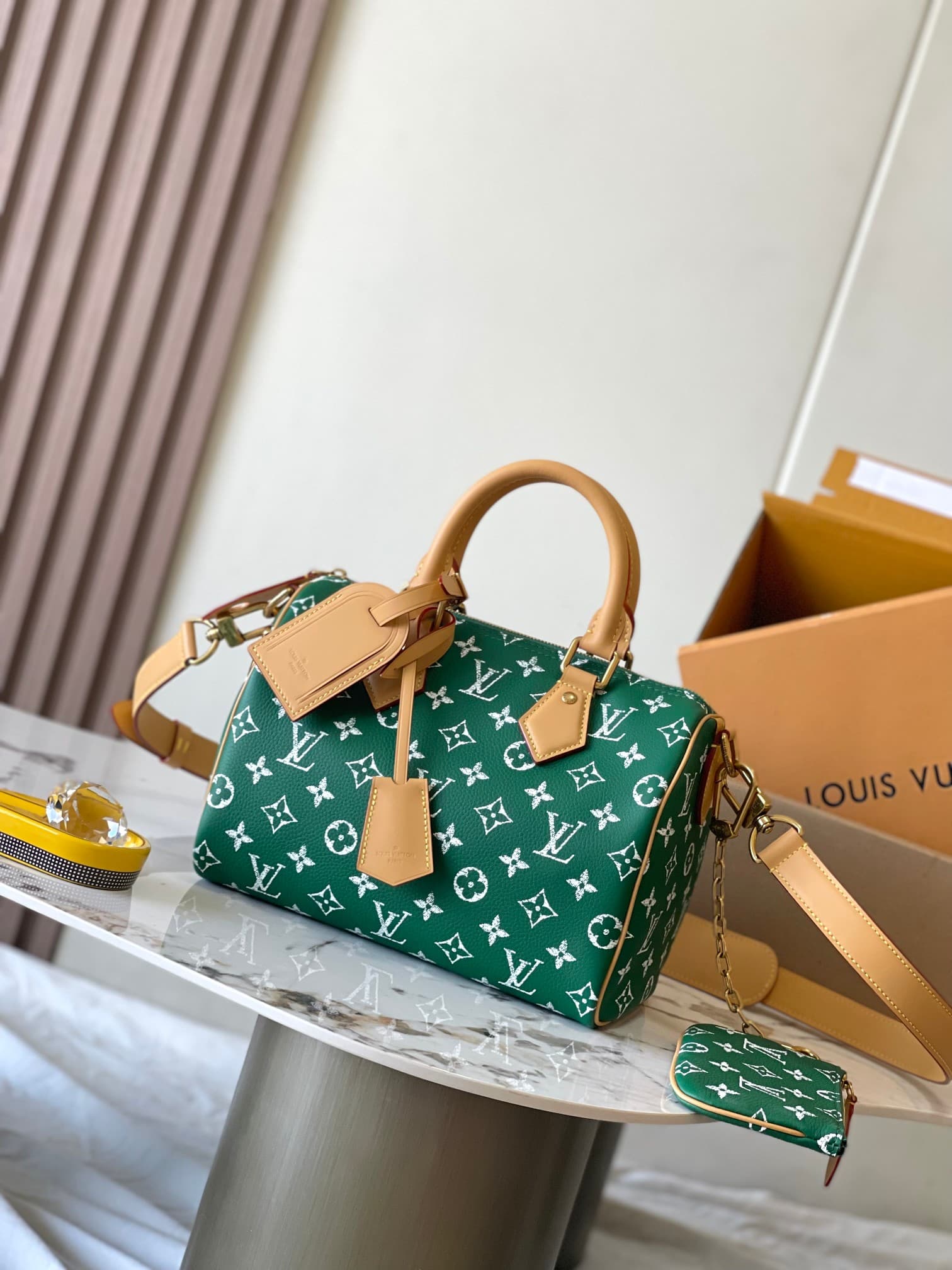 Louis Vuitton Speedy P9 Bandoulière 25 Soft calfskin Monogram Leather M24423 Green TOP