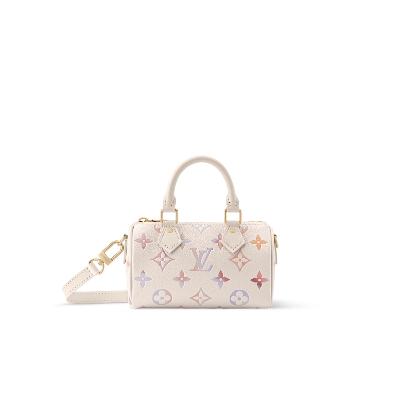 Louis Vuitton Nano Speedy Embossed grained cowhide leather M25591 Dream Beige TOP
