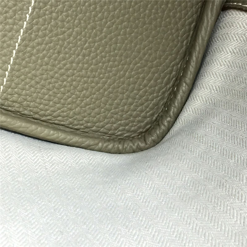 Hermes Garden Party 30/36 Bag Calfskin In Gri Elephant High