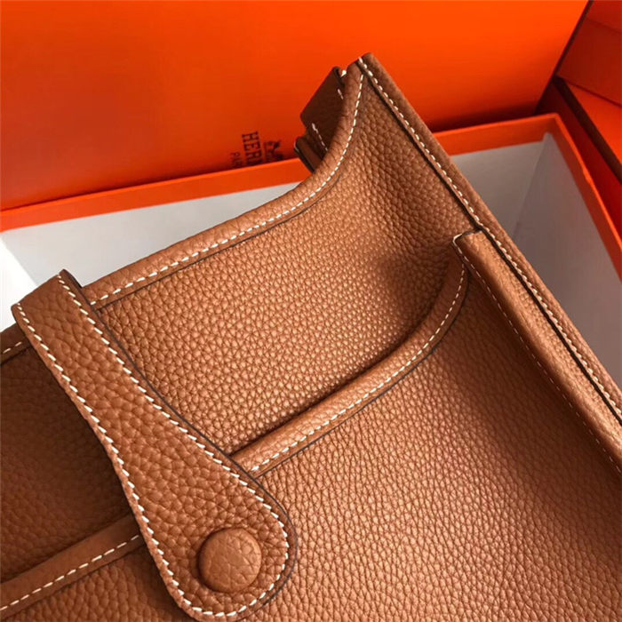Hermes Evelyne III PM Bag Calfskin In Tan High