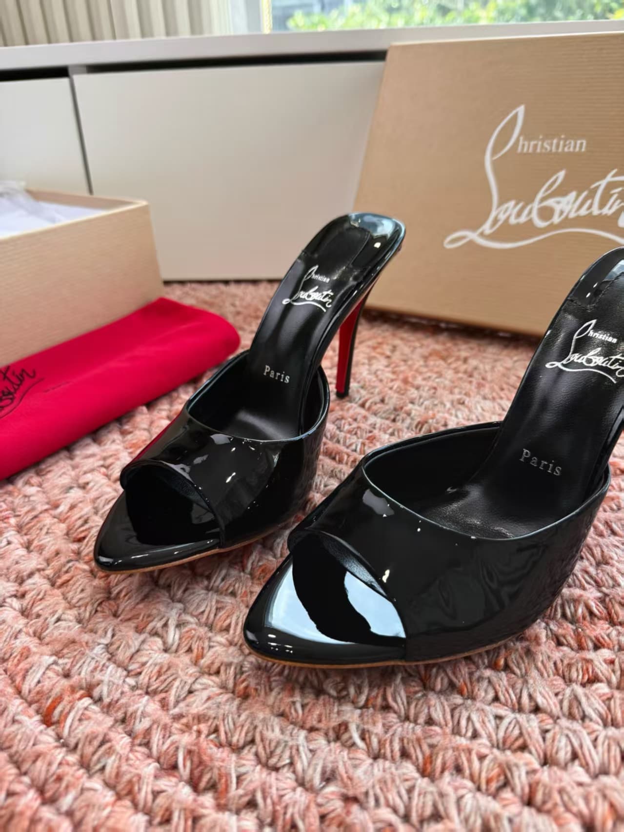 Christian Louboutin Miss Z Patent Leather Mules
