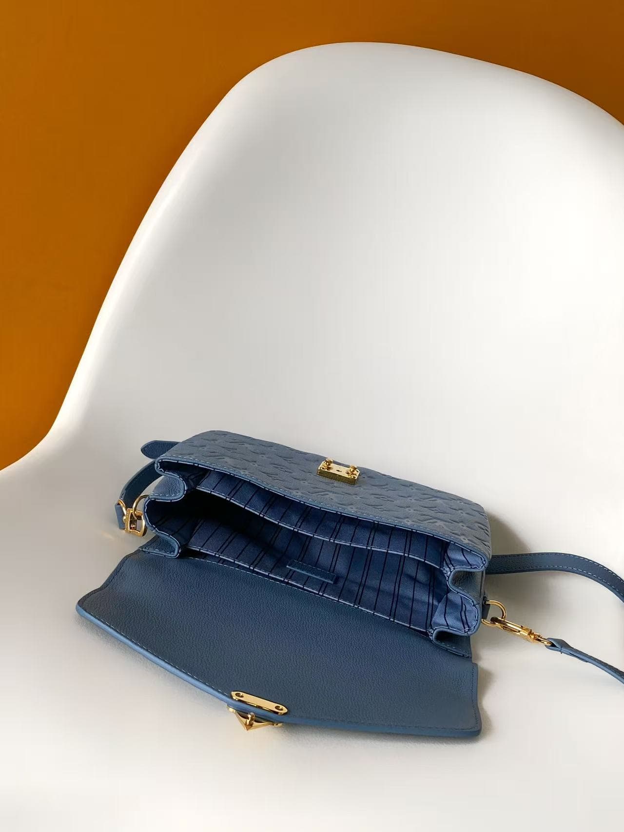 Louis Vuitton Pochette Métis Blue Jean Cowhide leather M27357 High