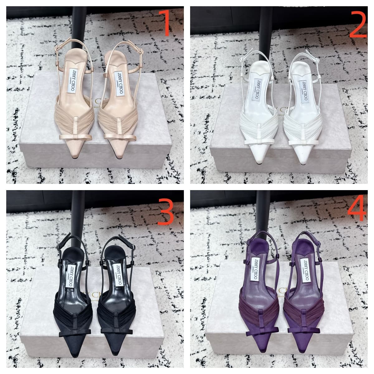 Jimmy Choo Afia Mesh Slingback Pumps