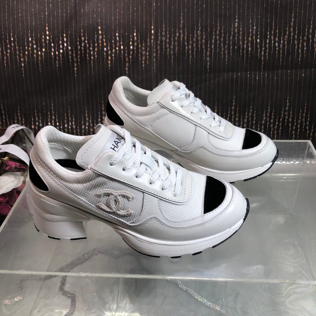 Chanel Sneakers Mixed fibers shiny calfskin suede calfskin Women