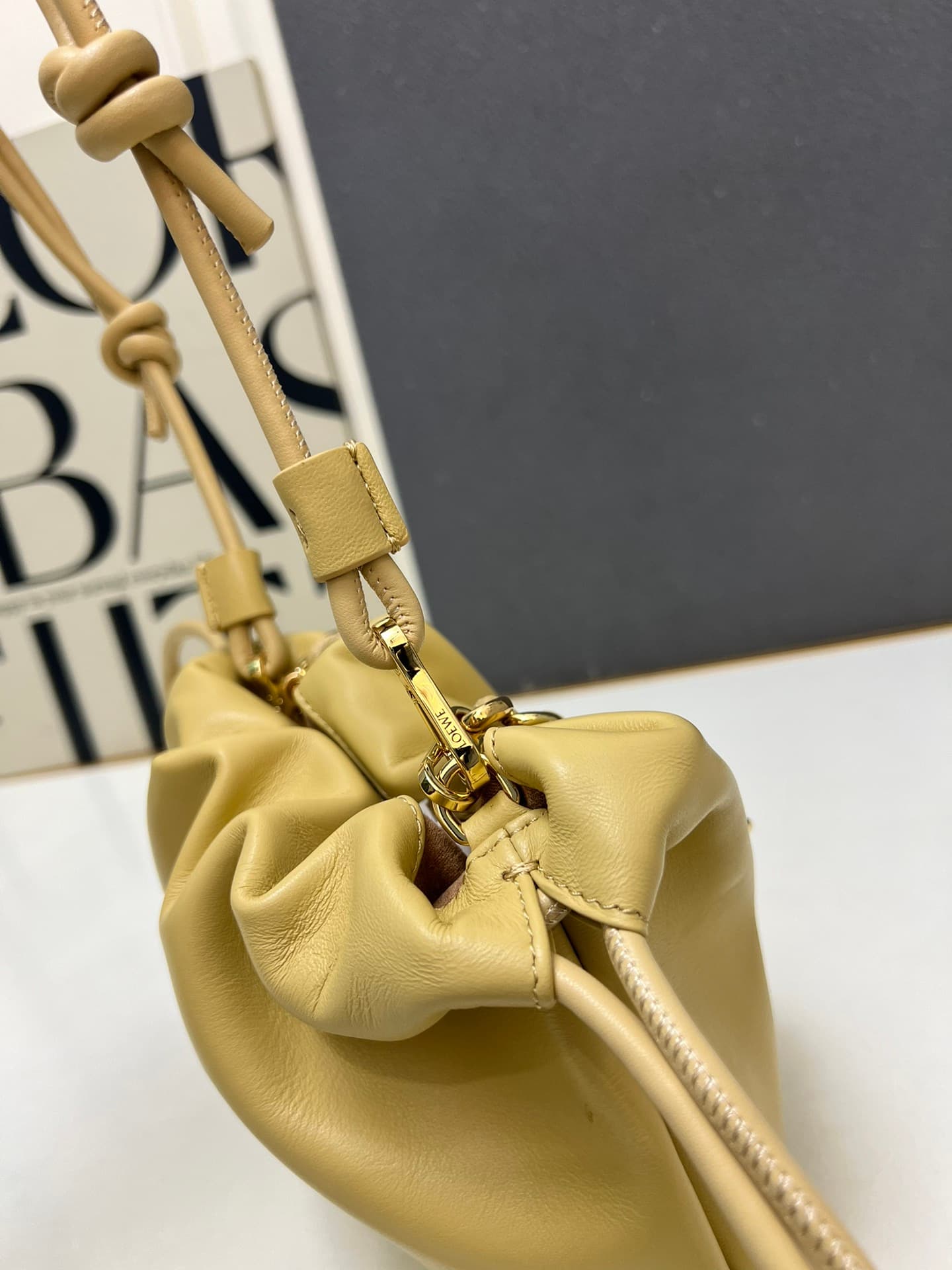 Loewe Mini Flamenco purse in yellow lambskin DG3307 High
