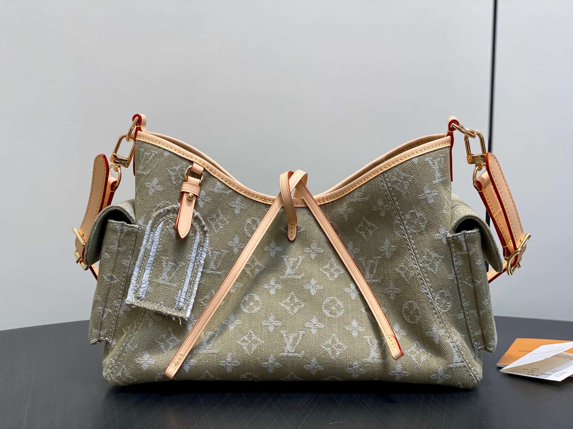 Louis Vuitton Carryall Cargo PM Monogram Khaki Denim M27623 High