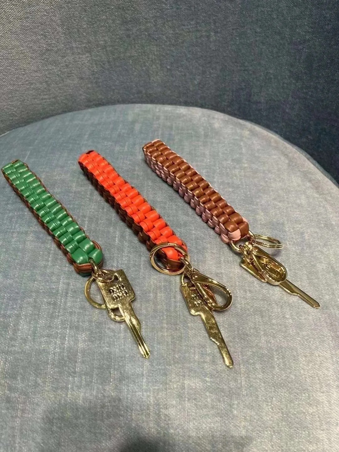 Miu Miu Leather Keychain