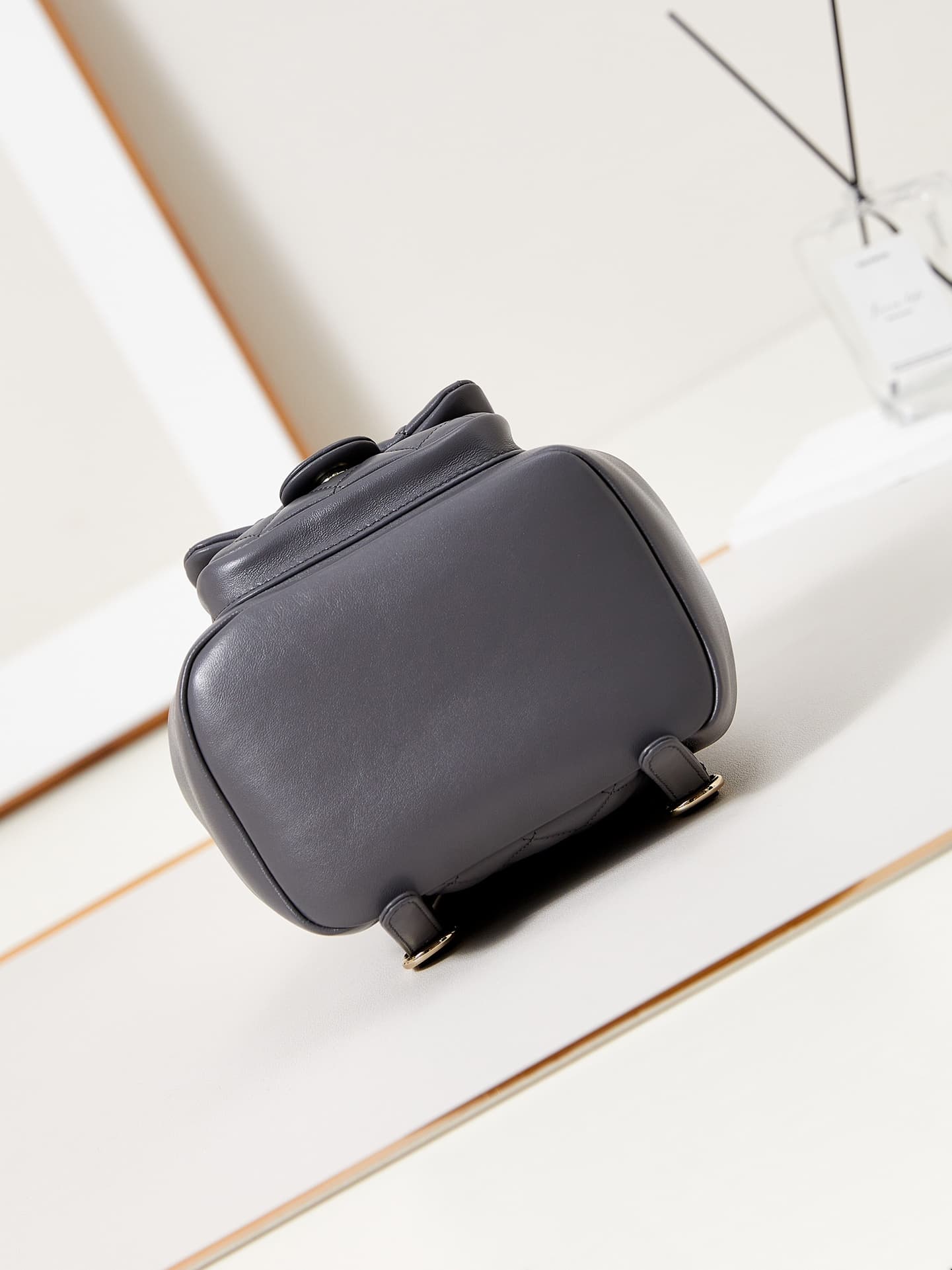 Chanel Small Quilted Duma Backpack Lambskin AS2908 Dark Grey A