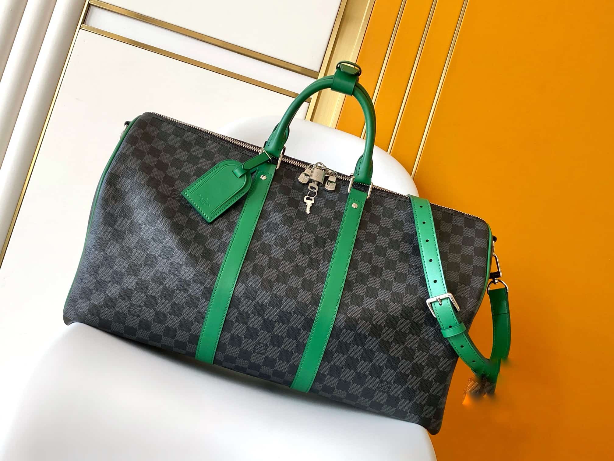 Louis Vuitton Keepall Bandoulière Damier Graphite coated canvas N40844 High