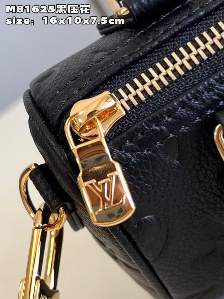 Louis Vuitton Nano Speedy Monogram Empreinte M82450 Black High