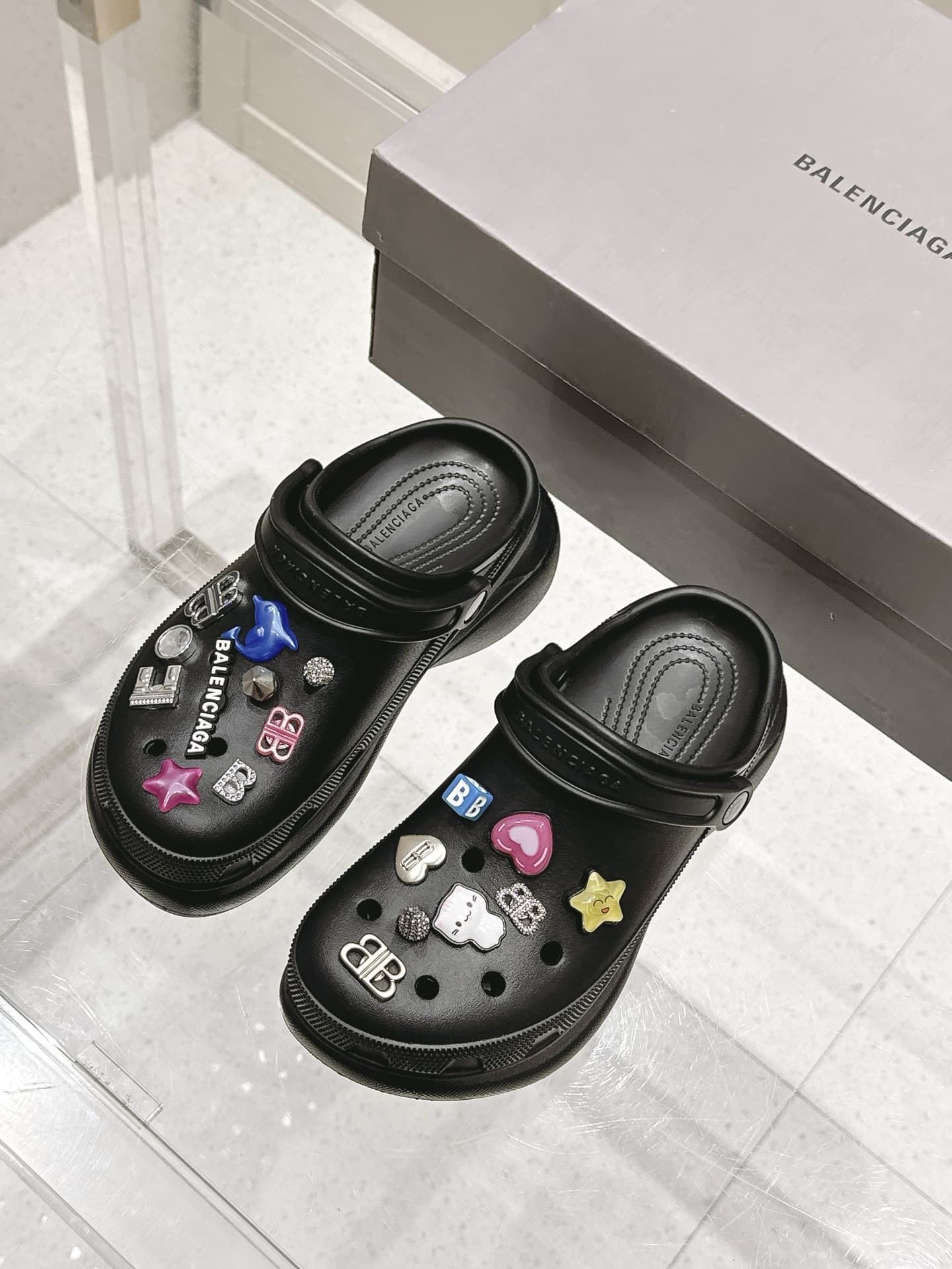 Balenciaga Women's Crocs Mule Jibbitz