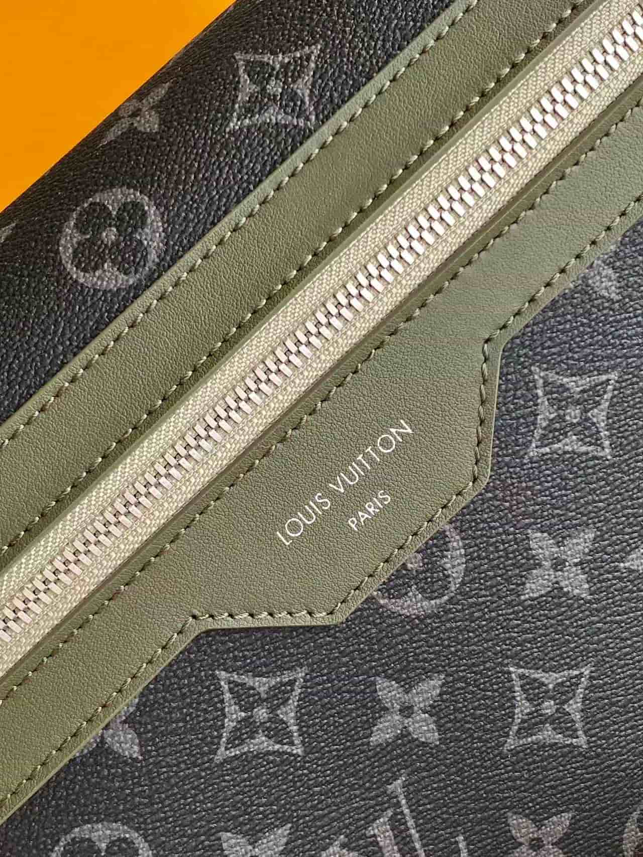 Louis Vuitton Courrier Messenger Khaki Green Monogram Eclipse coated canvas M28629 High