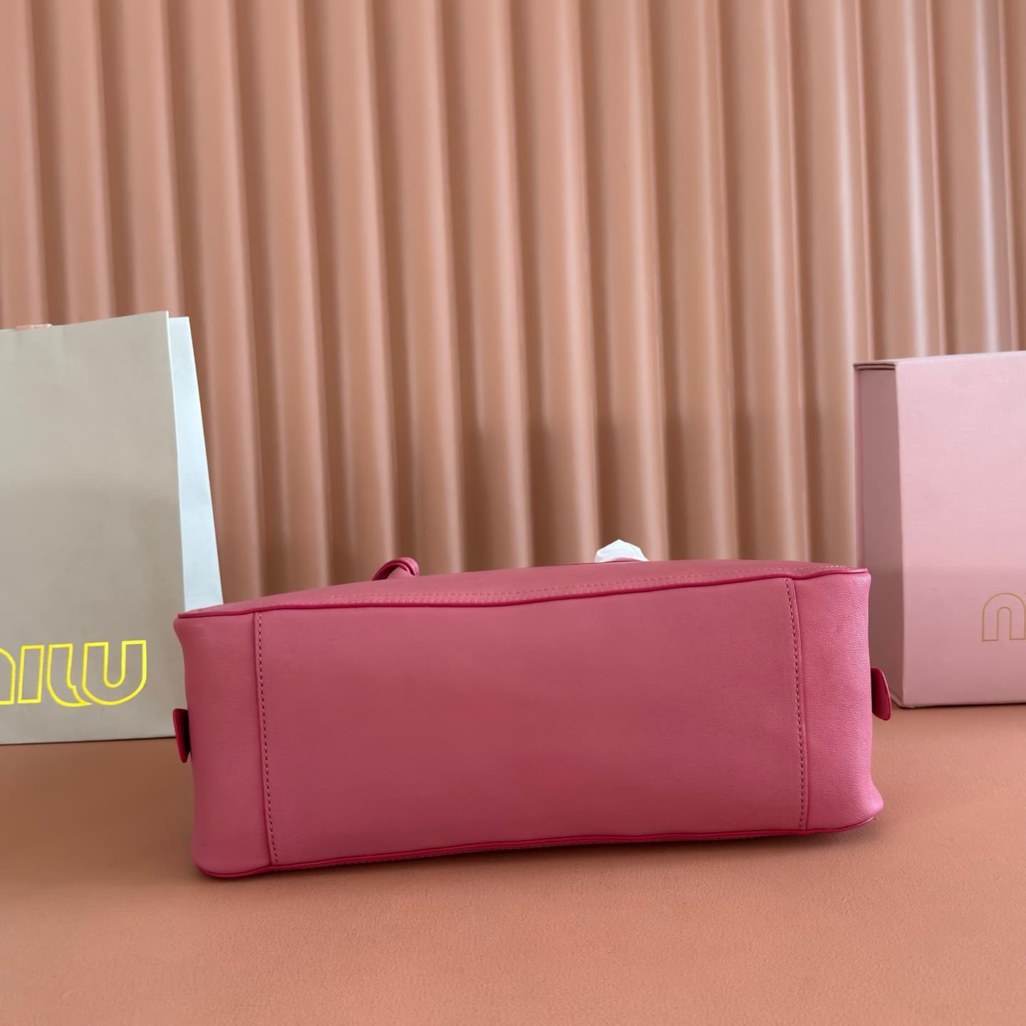 Miu Miu Vivant nappa leather bag Pink 5BB199 TOP