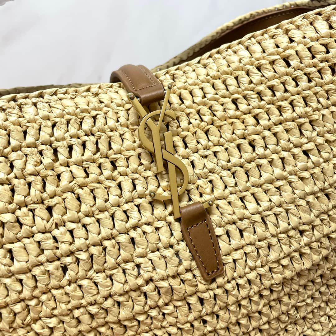 LE 37 in woven raffia and vegetable-tanned leather 773991 NATUREL AND BRICK High