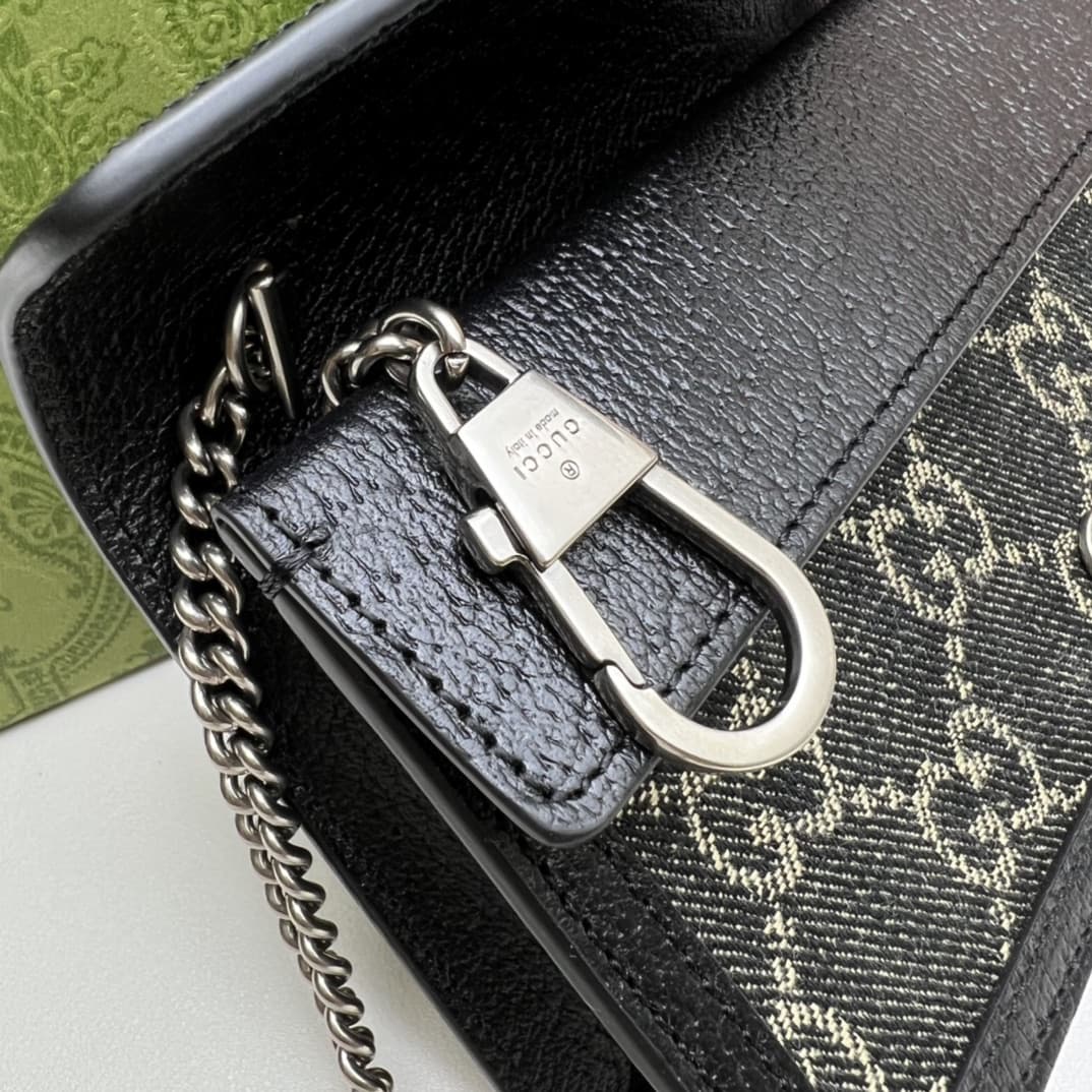 Dionysus GG Supreme super mini bag 476432 Denim Black high