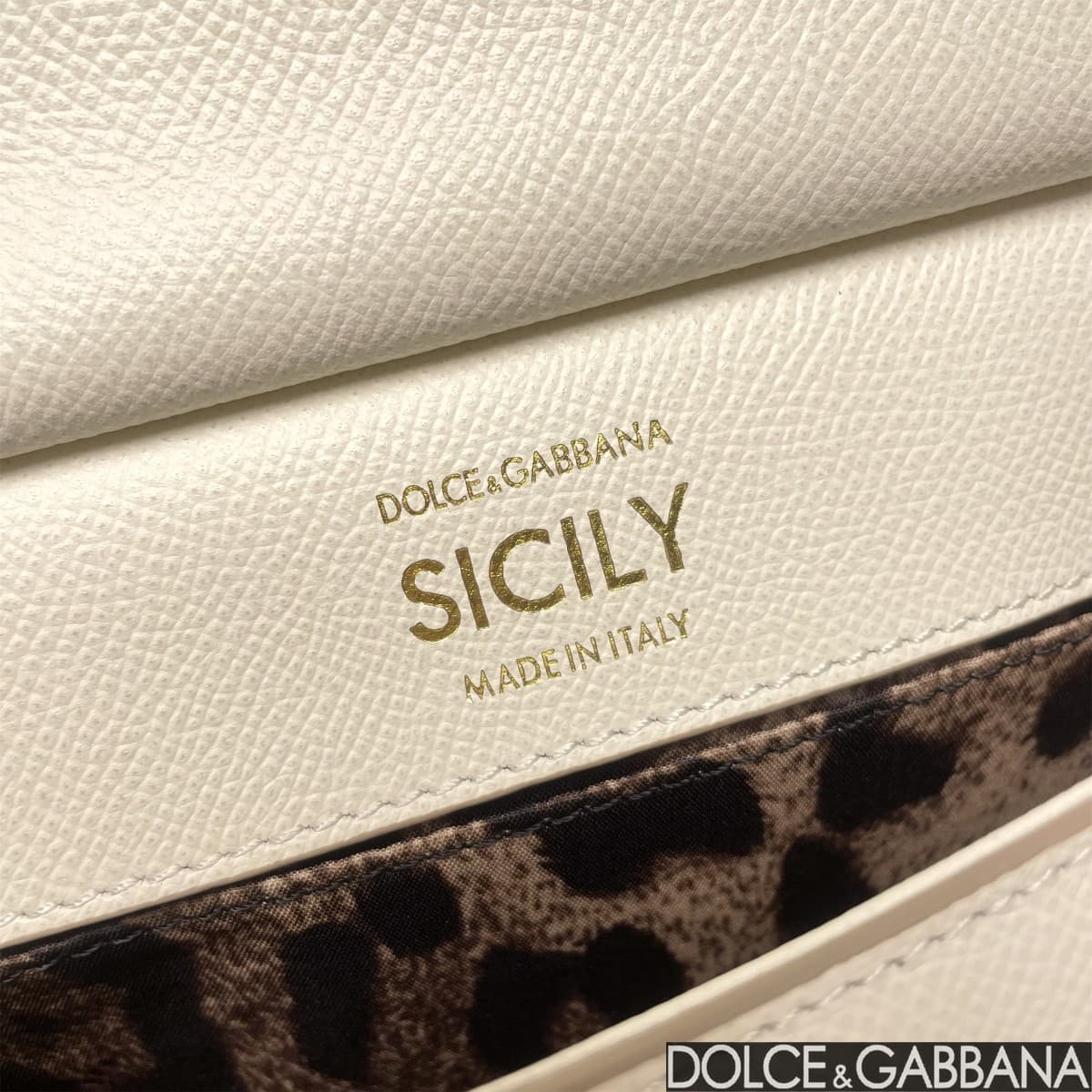 Dolce & Gabbana Miss Sicily top handle bag calfskin leather White High