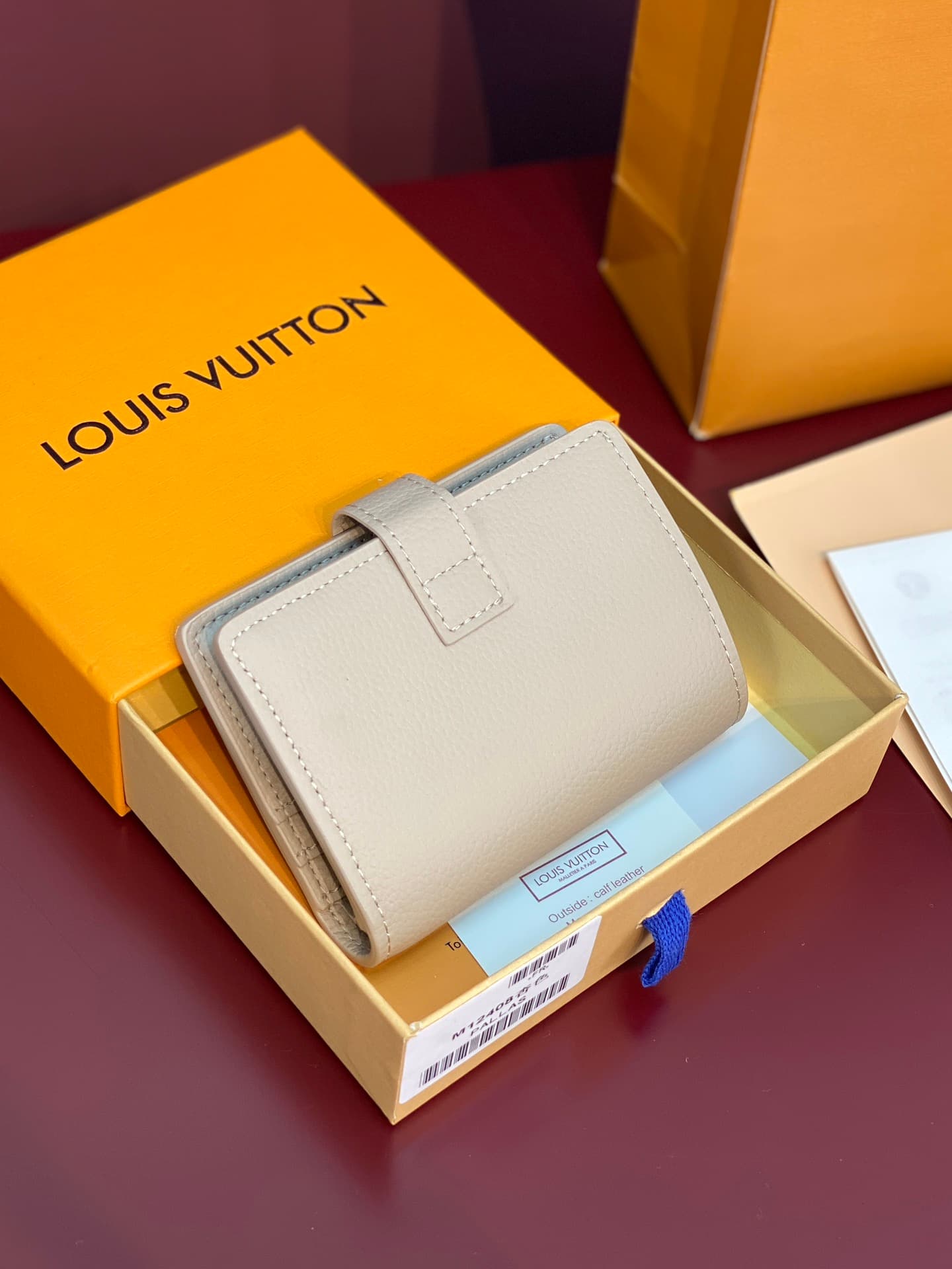 Louis Vuitton Low Key Compact Wallet Beige Smooth calfskin M12408 High