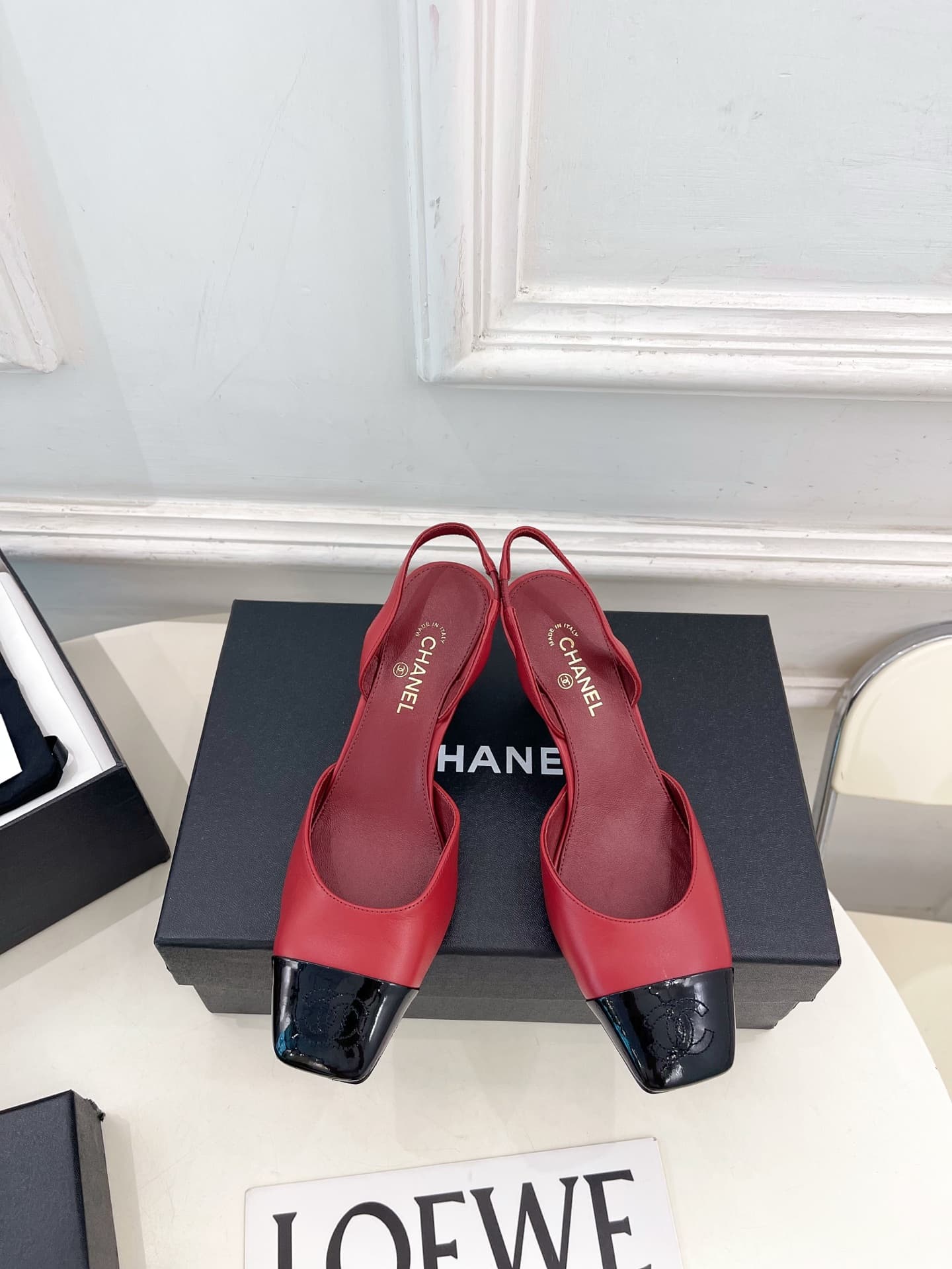 Chanel Leather Slingback Shoes Women
