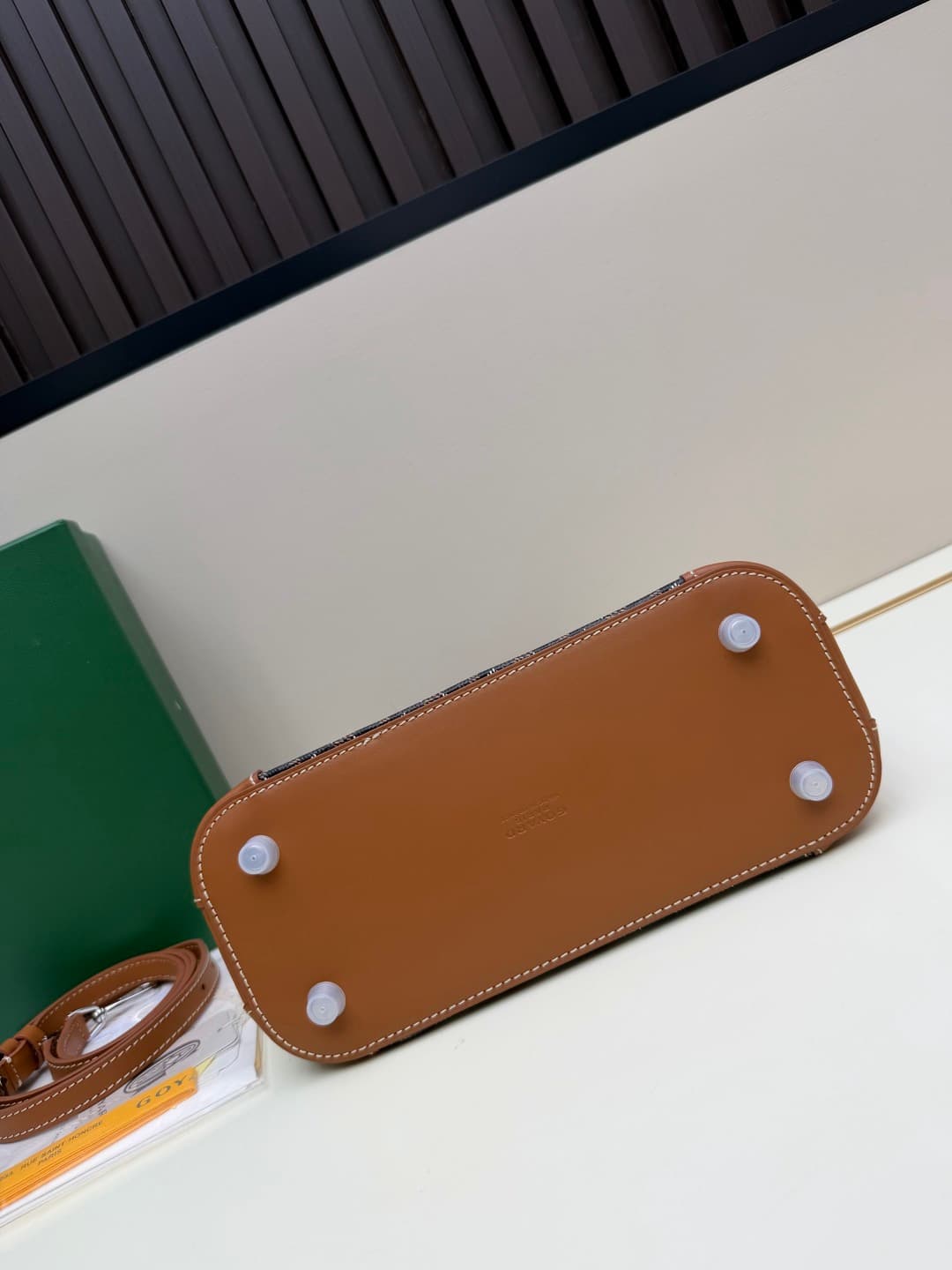 Goyard Vendôme mini bag in Goyardine coated canvas brown high