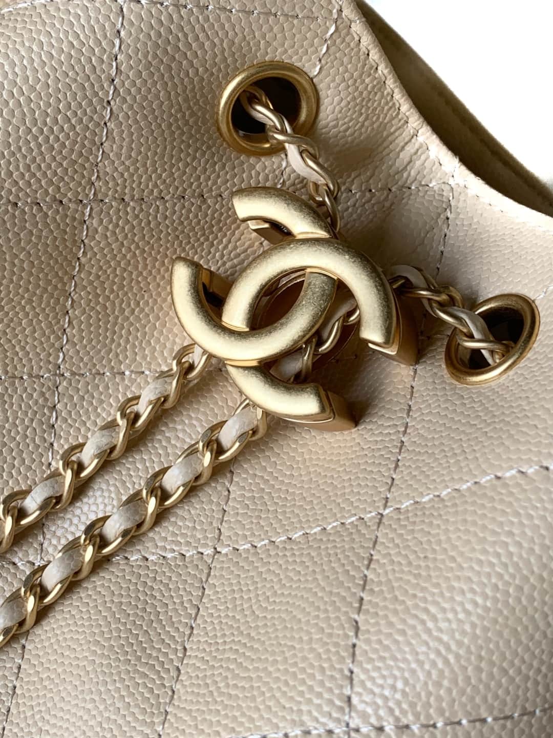 Chanel 25 Medium Hobo Medium handbag AS5311 Grained Calfskin & Gold-tone Metal Beige A