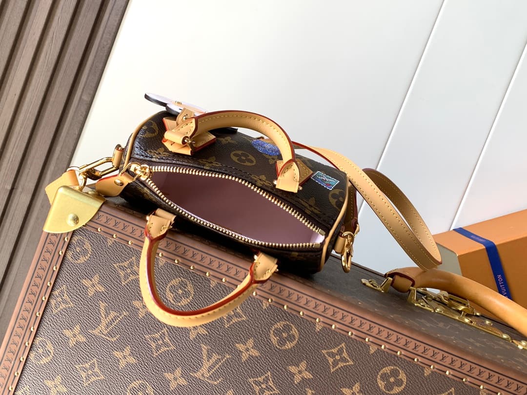 Louis Vuitton Nano Speedy Monogram Snowy Pearl Coated canvas M15330 High