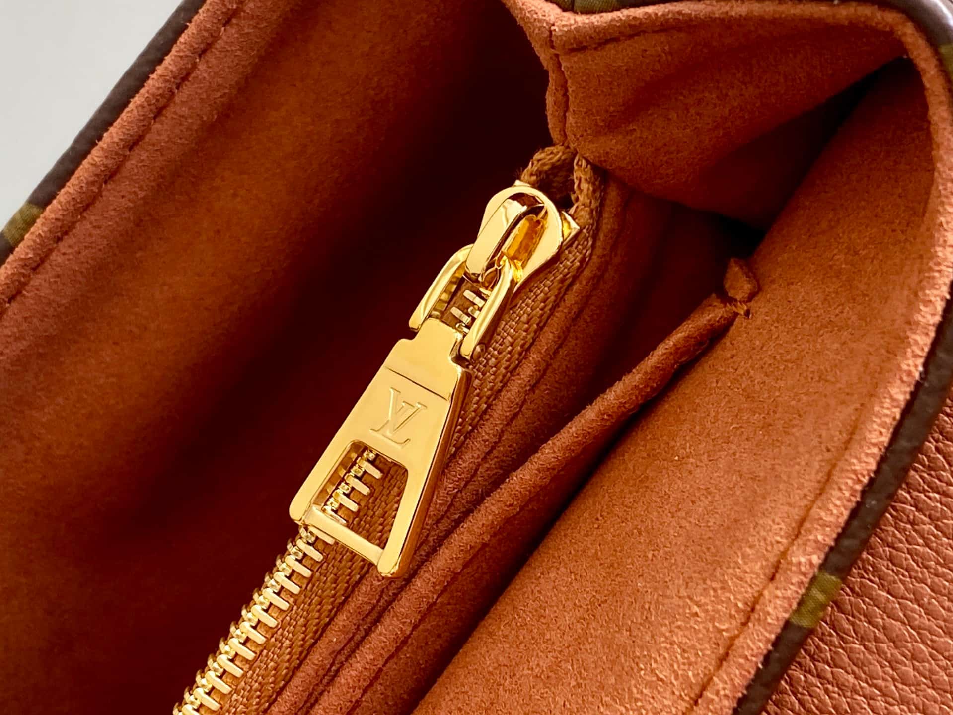Louis Vuitton Madeleine BB Monogram Cognac Brown coated canvas M28288 High