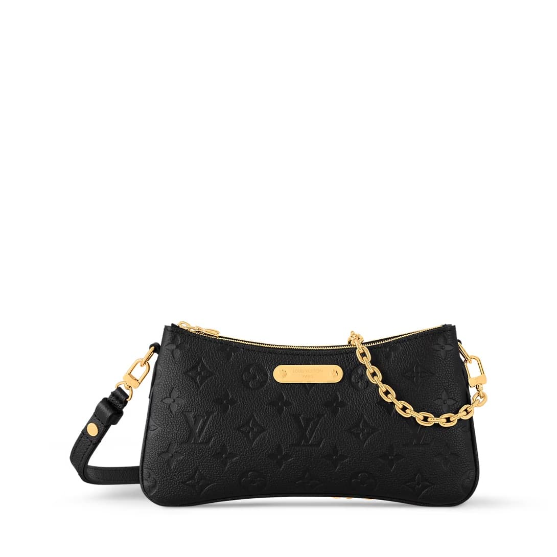 Louis Vuitton Pochette Liv Black Monogram Empreinte embossed supple grained cowhide leather M83301 TOP