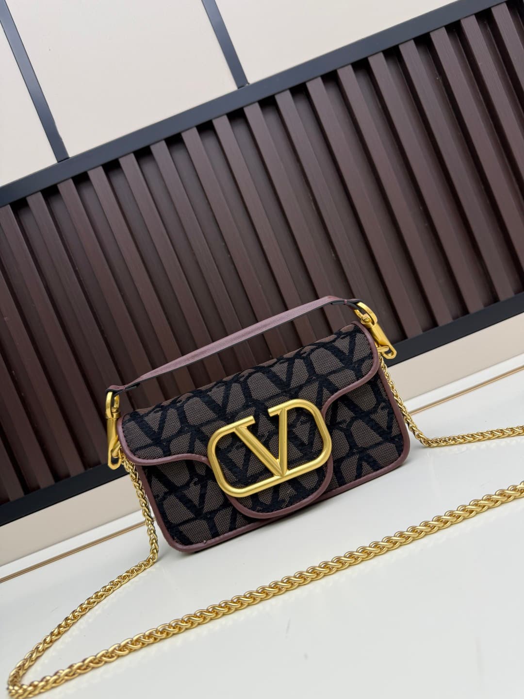 Valentino VLogo Garavani Loco Small Shoulder Bag in Toile Iconographe High