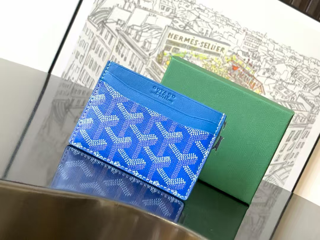 Goyard Saint Sulpice Card Wallet Sky Blue High