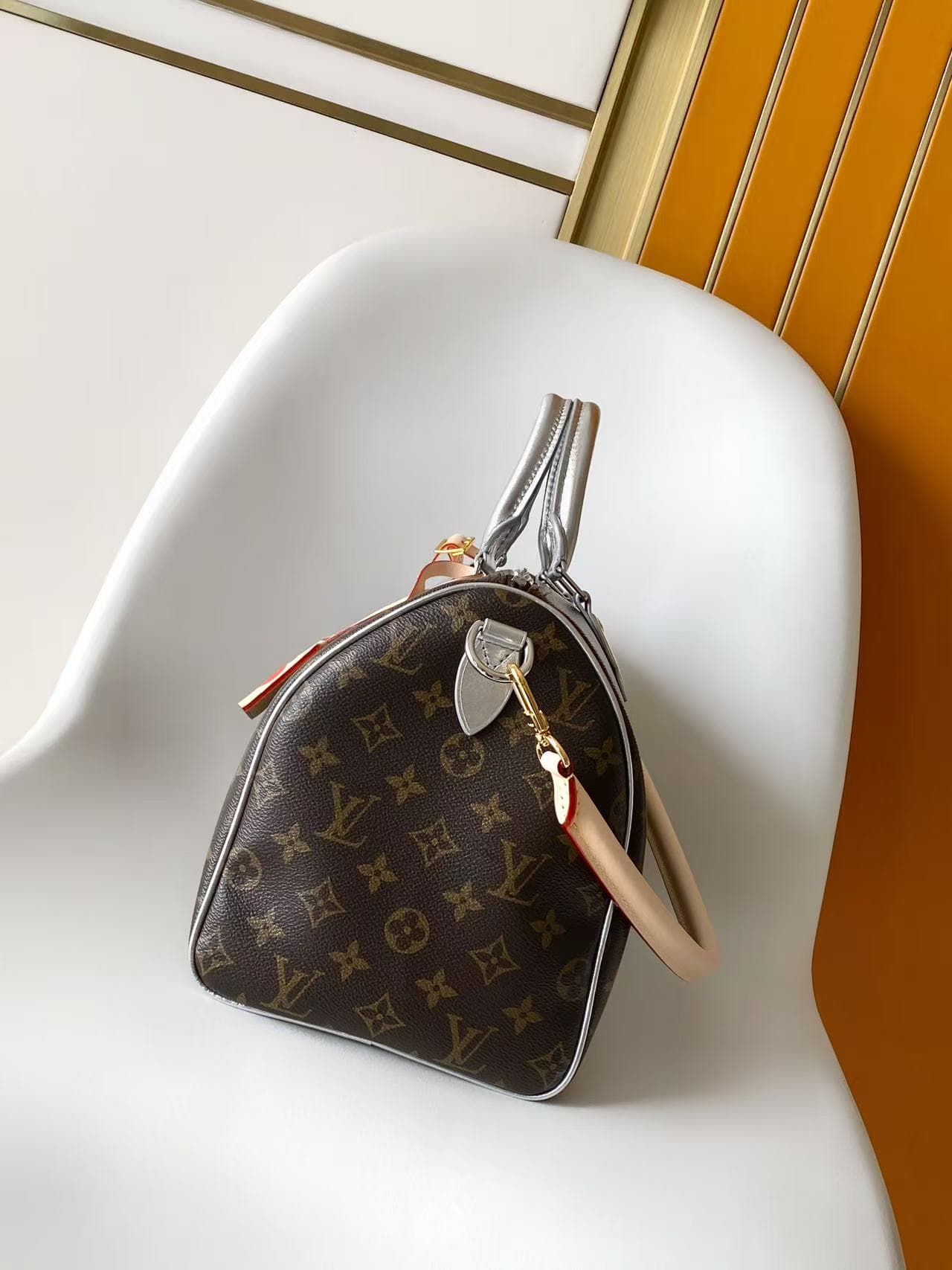 Louis Vuitton 57th Street NYC Speedy Bandoulière 30 Monogram Silver Coated canvas M27324 High