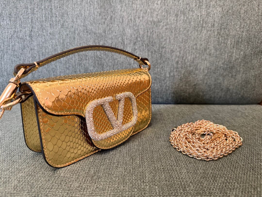 Valentino Garavani MINILOC mini shoulder bag 1133S Calfskin Gold High