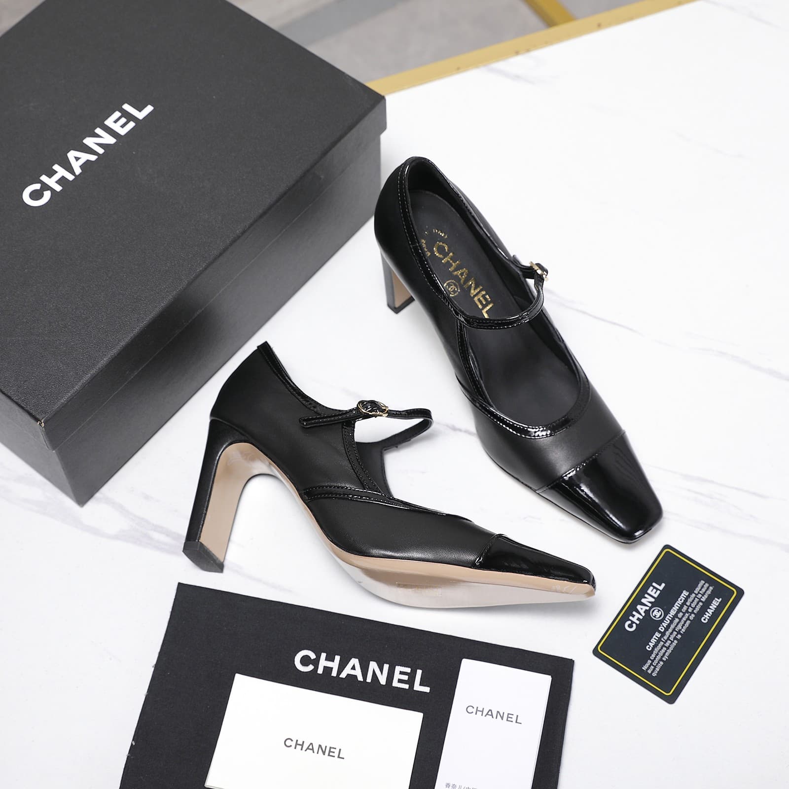 Chanel Leather Mary Jane Pumps