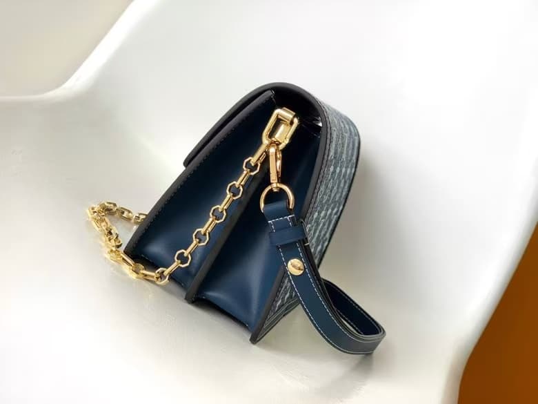 Louis Vuitton DAUPHINE MM BAG Denim Blue High