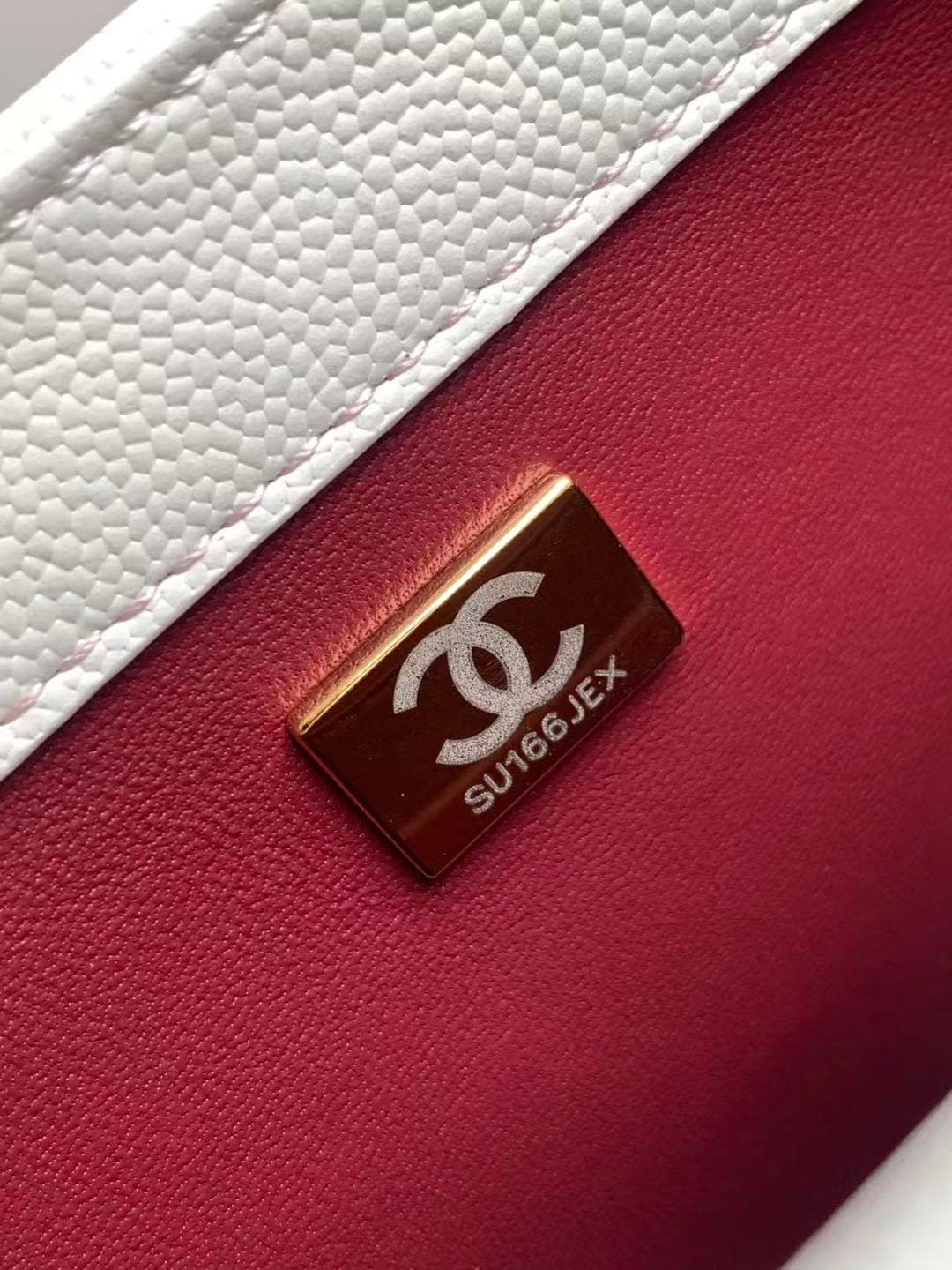Chanel Wallet on chain Grained Calfskin & Gold-Tone Metal White AS6554 A