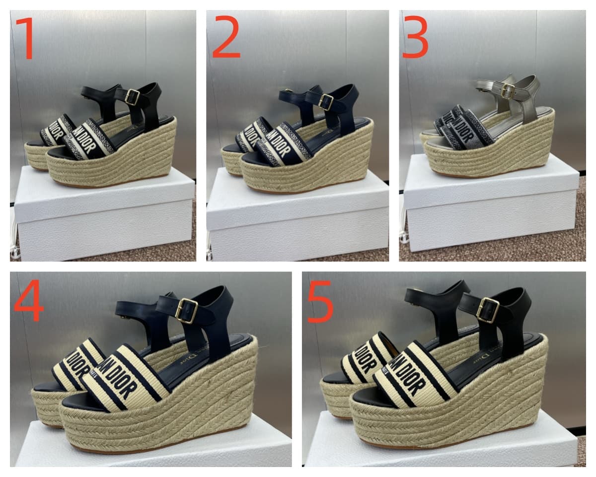 Dior D-Club Wedge Sandal Shoes Women