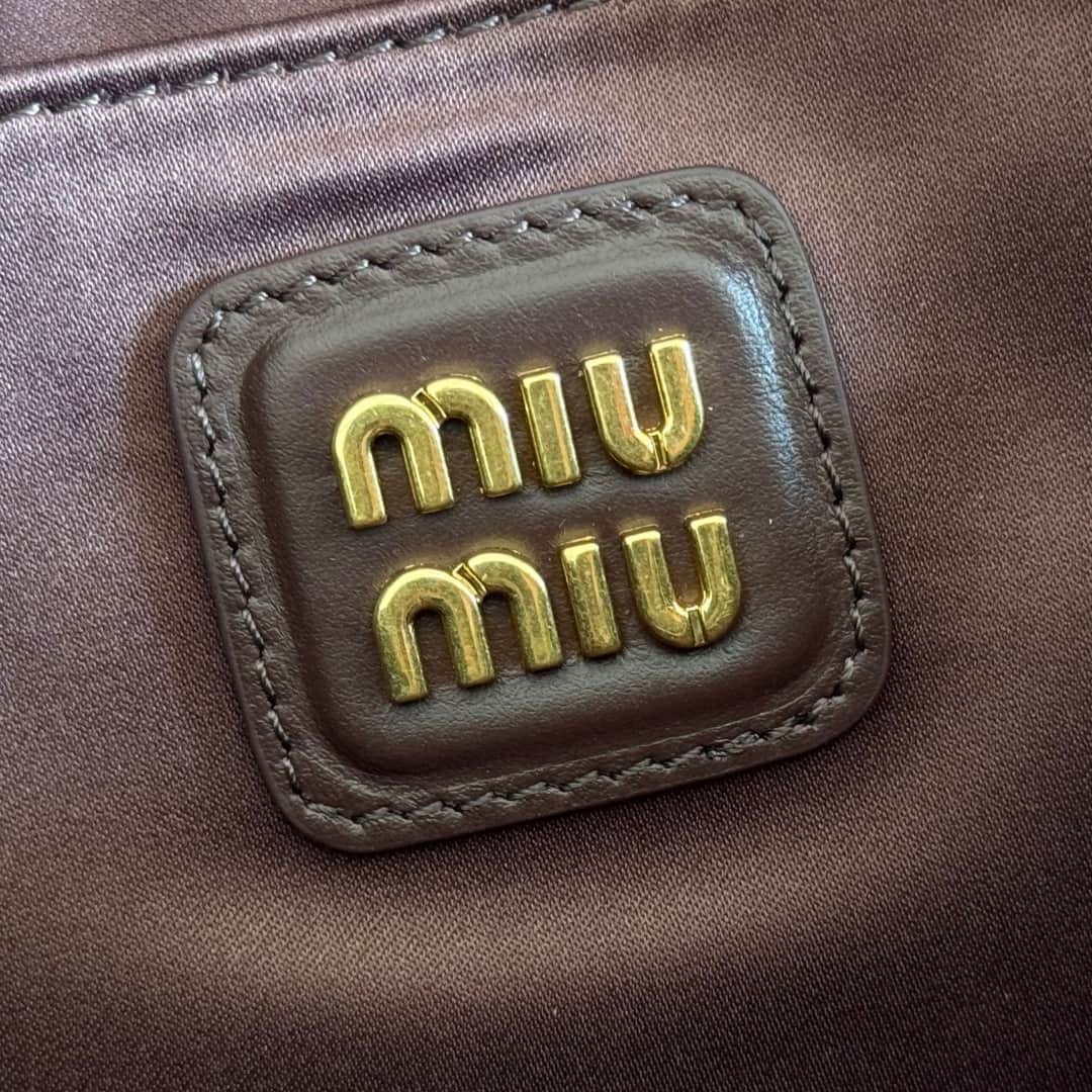 Miu Miu Arcadie Calfskin leather bag 5BB123 Briarwood TOP