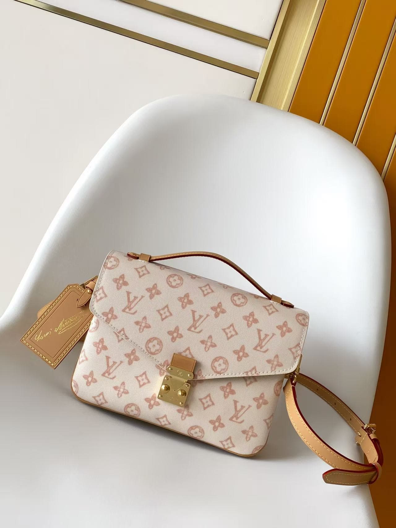 Louis Vuitton Pochette Métis MM Monogram Origine Lin Coated canvas M28290 High