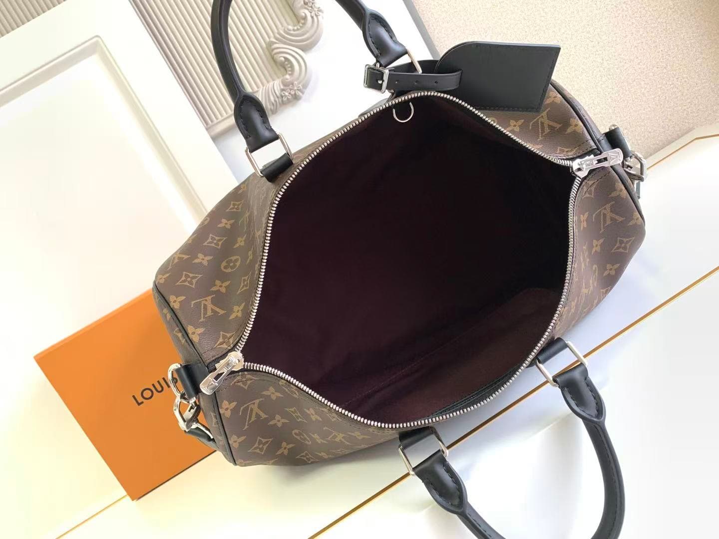 Louis Vuitton Keepall Bandoulière 45 MONOGRAM MACASSAR Coated Canvas M56711 High