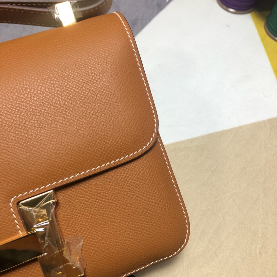Hermes Mini Constance 18cm/24cm Epsom Bag WAX Gold High