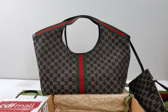 Gucci Giglio large tote bag black GG denim 853971 High