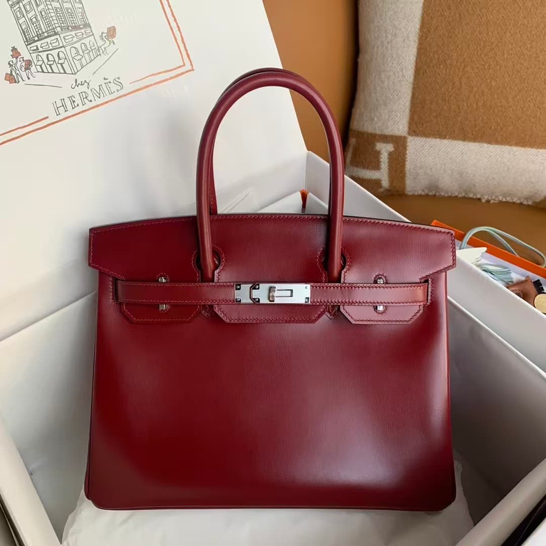 Hermes Birkin 25/30/35cm Bag Box Leather WAX High Customizing Style