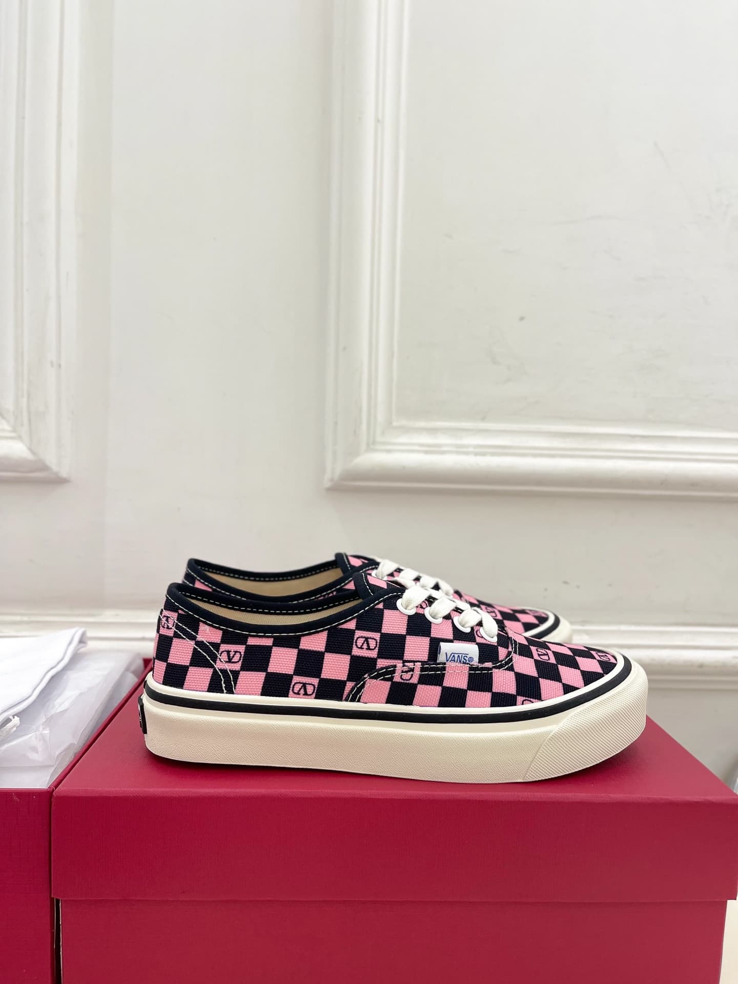 Valentino Garavani and Vans Authentic Checkerboard Men Women Shoes