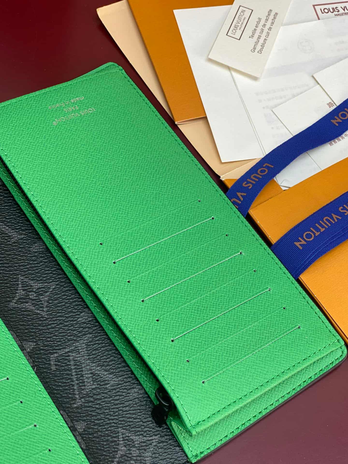 Louis Vuitton Brazza Wallet Monogram Eclipse coated canvas M25846 Bamboo Green High