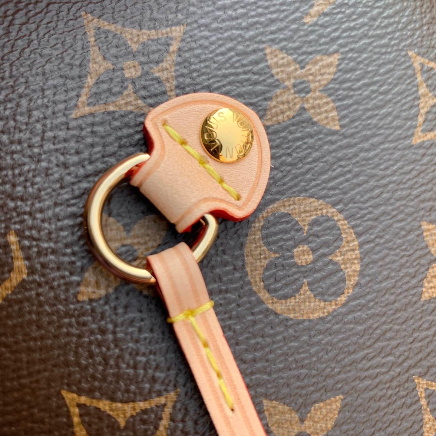 Louis Vuitton  Neverfull Bandoulière Inside Out MM Monogram Sand Cowhide Leather M28407 High